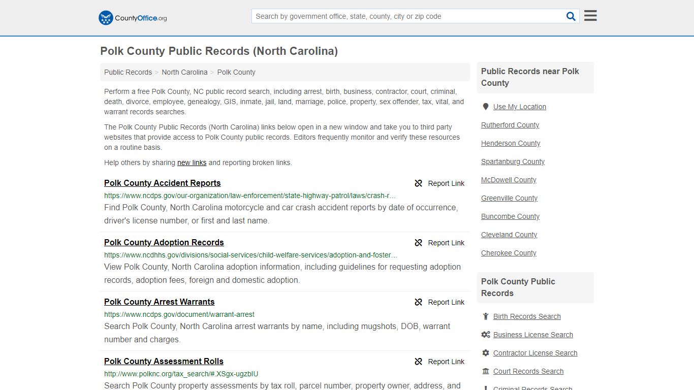 Public Records - Polk County, NC (Business, Criminal, GIS ...